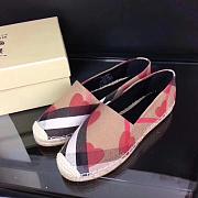 Burberry Beige House Check Canvas Hodgeson Espadrille Flats - 6