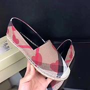 Burberry Beige House Check Canvas Hodgeson Espadrille Flats - 3