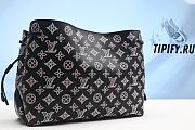 LV Bella Tote in Mahina Leather Black and Light Pink Mahina Leather  - 1