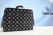 LV Bella Tote in Mahina Leather Black and Light Pink Mahina Leather  - 3