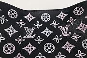 LV Bella Tote in Mahina Leather Black and Light Pink Mahina Leather  - 2