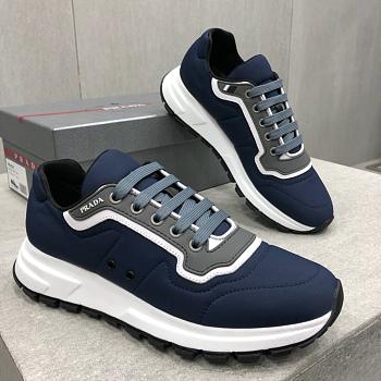 PRADA Navy Match Race Panelled Sneakers 212729306