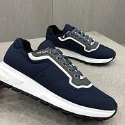 PRADA Navy Match Race Panelled Sneakers 212729306 - 5