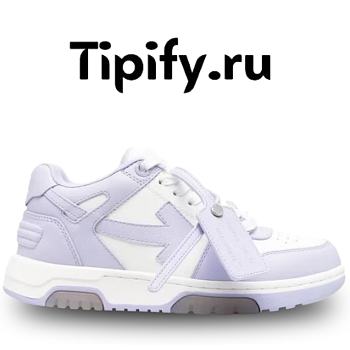 OFF-WHITE Out Of Office Calf Leather White Lilac (Women's)  OWIA259F22LEA0010136