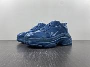 Balenciaga Triple S Blue Monoblock Trainers 734954 W2PAA 4000 - 5