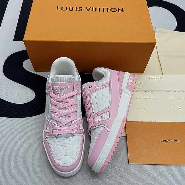 Louis Vuitton Trainer White Pink  1AA6VX - 1