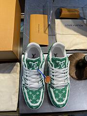 Louis Vuitton Trainers Green Custom - 4