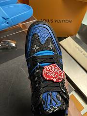 Louis Vuitton Trainer Blue Black Custom - 3