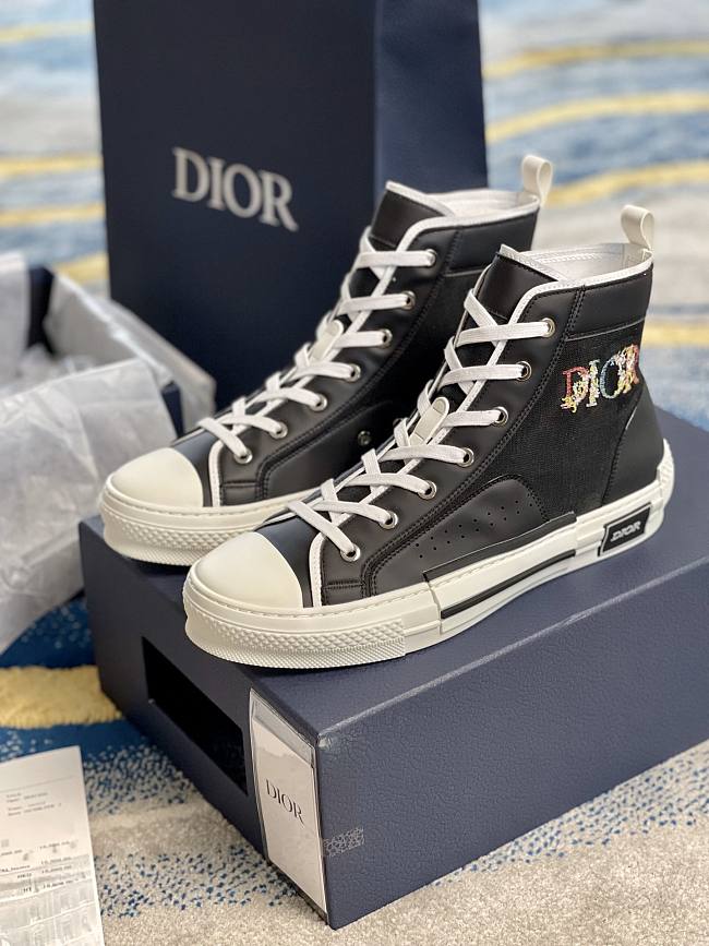 Dior B23 High 'Black Flowers Embroidery' 3SH118ZID-H960 - 1