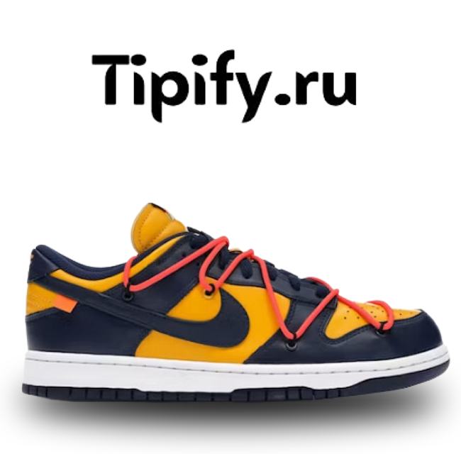 Nike Dunk Low Off-White University Gold Midnight Navy CT0856-700  - 1