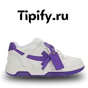 OFF-WHITE Out Of Office OOO Low Tops White Purple  OMIA189F22LEA0010135 - 1