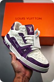 LOUIS VUITTON LV TRAINER SNEAKER PURPLE - 1