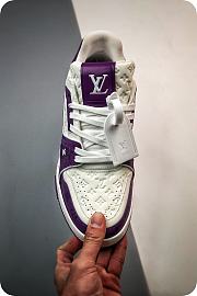 LOUIS VUITTON LV TRAINER SNEAKER PURPLE - 6