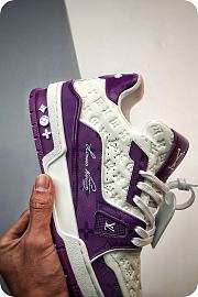 LOUIS VUITTON LV TRAINER SNEAKER PURPLE - 3