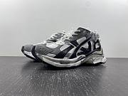 BALENCIAGA MEN'S RUNNER SNEAKER IN GREY/WHITE/BLACK 772774W3RNY9012 - 4