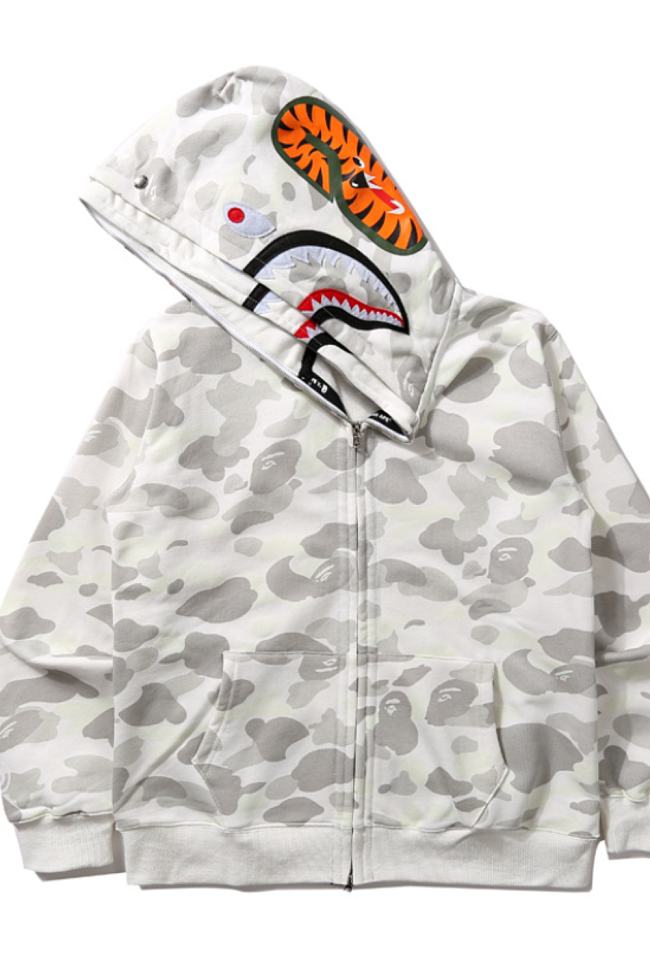 BP562 BAPE HOODIE WHITE - 1