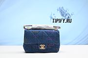 CHANEL 22S BAG Mini Denim blue Denim fabric - 1