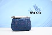 CHANEL 22S BAG Mini Denim blue Denim fabric - 3