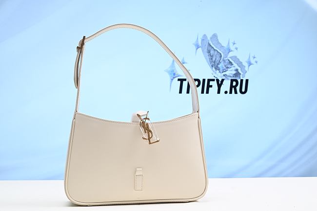 Saint Laurent Le 5 A 7 Mini Hobo Bag In Smooth Leather Blanc Vintage 7103182R20W9207 - 1