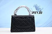 Chanel Flap Bag Top Handle Quilted Lambskin Gold-tone Small Black  A92236 Y60767 94305 - 5