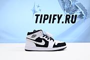 Air Jordan 1 Mid White Black 554724-113 - 1