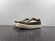 Rick Owens Vintage Sneaks Velour Suede Dust Grey Milk White RU01C4897 - 3