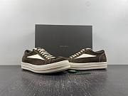 Rick Owens Vintage Sneaks Velour Suede Dust Grey Milk White RU01C4897 - 4