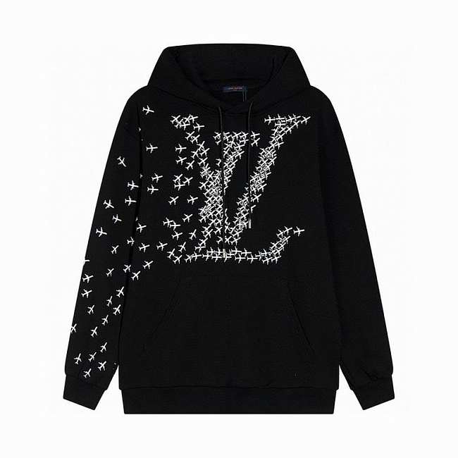 LV Unisex Hoodie Black  - 1