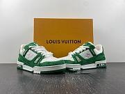 Louis Vuitton Trainer Green Monogram Denim White  1A9JHV - 1