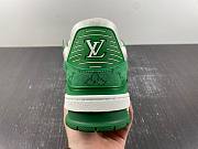 Louis Vuitton Trainer Green Monogram Denim White  1A9JHV - 2