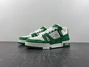 Louis Vuitton Trainer Green Monogram Denim White  1A9JHV - 3