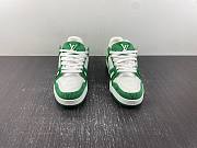 Louis Vuitton Trainer Green Monogram Denim White  1A9JHV - 4