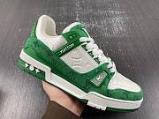 Louis Vuitton Trainer Green Monogram Denim White  1A9JHV - 5