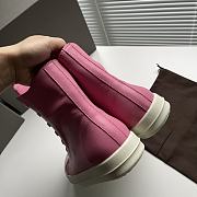 Rick Owens Women's Pink High-top Sneakers - 5