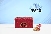 Dior Medium Caro Bag Red Supple Cannage Calfskin Size 25.5 x 15.5 x 8 cm - 1