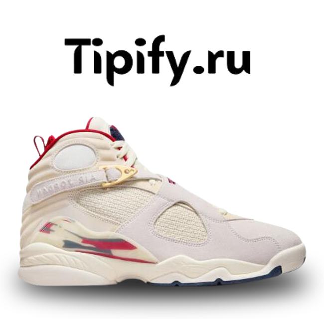 Air Jordan 8 Retro SP SoleFly Mi Casa Es Su Casa Sail Fossil Varsity Red Metallic Gold FJ2850-107 - 1