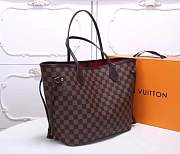 Louis Vuitton Neverfull Red Interior Tote GM Brown Canvas size 41 cm - 1