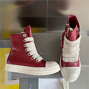 Rick Owens High-top sneakers with contrasting trim in light red - 2