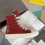 Rick Owens High-top sneakers with contrasting trim in light red - 5