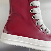 Rick Owens High-top sneakers with contrasting trim in light red - 4