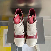 Rick Owens High-top sneakers with contrasting trim in light red - 3