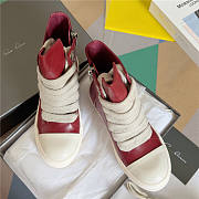 Rick Owens High-top sneakers with contrasting trim in light red - 6