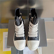 Rick Owens High Top Sneaker Thick Laces- Black - 5