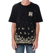 AMIRI Black Bandana Bleach Logo T-Shirt - 1