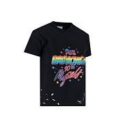 BALENCIAGA BLACK T-SHIRT WITH VINTAGE EFFECT AND PRINT - 2