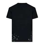 BALENCIAGA BLACK T-SHIRT WITH VINTAGE EFFECT AND PRINT - 3