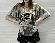 Balenciaga Women's Gray Skater Graffiti-print T-shirt - 6