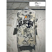 Balenciaga Women's Gray Skater Graffiti-print T-shirt - 5