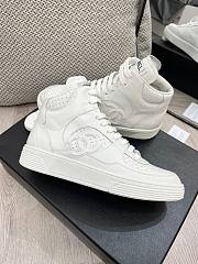 CHANEL White High Top Sneaker Trainer 23A - 4