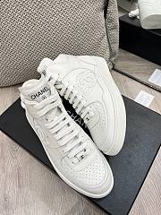 CHANEL White High Top Sneaker Trainer 23A - 2